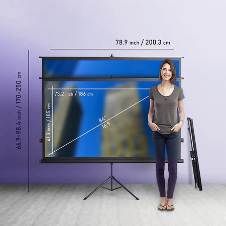 Projektionswand mit Stativ 84" 4K Spacetronik - zdjęcie 2
