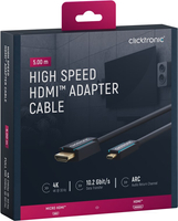 CLICKTRONIC HDMI - micro HDMI 2.0 4K 60Hz 5m Kabel