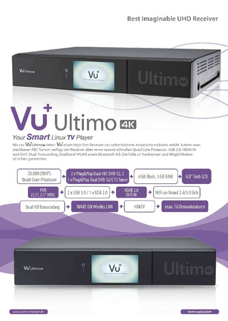 Vu+ Ultimo 4K DUAL DVB-S2 FBC