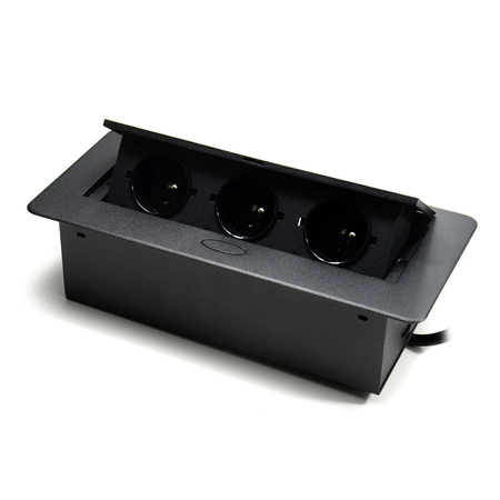 Gniazdo blatowe otwierane Spacetronik SPS-D33B Outlet A-