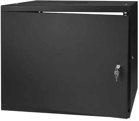 Szafa RACK 19'' 9U 450mm CZARNA Drzwi stalowe