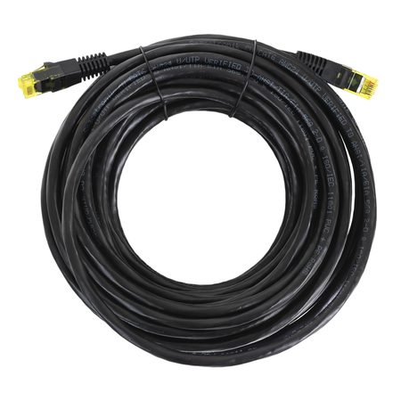 Kabel RJ45 CAT 6 U/UTP AWG24 czarny PE CU 20m