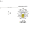 Lampa sufitowa biurowa osadzana LED GLOW D22 Biała
