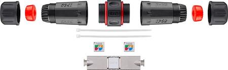 S/FTP CAT6 IP68 Netzwerkkabelstecker Goobay