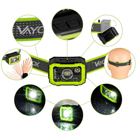 Kopftaschenlampe 750lm CREE SMD Hammer VAYOX VA0103