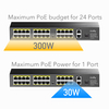 Switch 24x PoE  2x Uplink 300W do kamer IP 250m VLAN SFP FS1026PS1