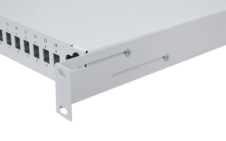 Przełącznica światłowodowa 19" 1U 12xSC Duplex Szara stała