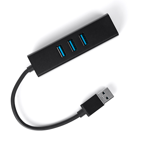 Multiport USB auf 3 USB + RJ45 SPU-M07 schwarz - zdjęcie 2