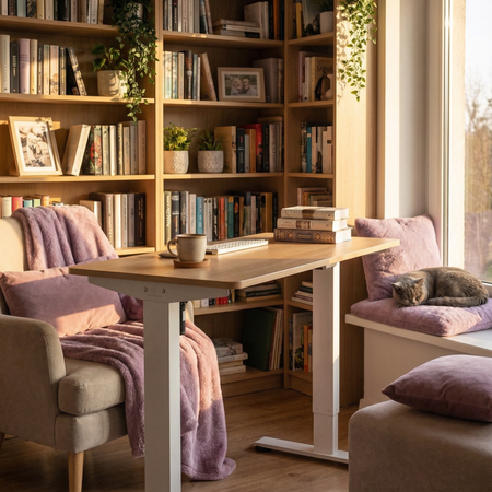 Nogi elektryczne do biurka Spacetronik SPE-141W USB biały