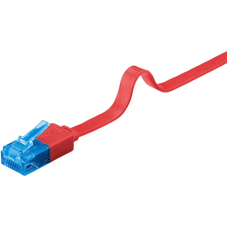 LAN Patchcord CAT 6A UTP FLAT rot 1m