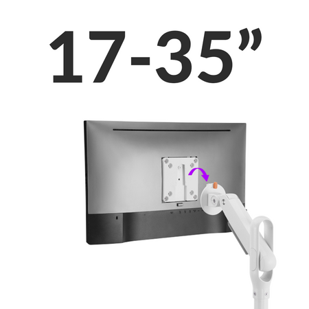 Mobilny uchwyt na monitor, stand TV Spacetronik SPE-T01W, Biały