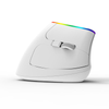 Bezprzewodowa mysz pionowa Delux M618C RGB biała