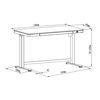 Ergonomiczne biurko Spacetronik SPE-B118BB Astrid