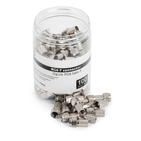 Wtyk antenowy F nakręcany Big Nut 6,8/22 mm Spacetronik TV-FT02S 100 szt.