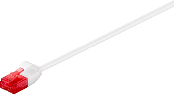 LAN Patchcord kabel CAT 6 U/UTP Slim BÍLÝ 0.25m