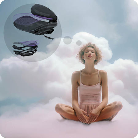 Krzesło do ergonomicznego biura 6D Spacetronik DORIS 40 szare z regulowanym zagłówkiem i podłokietnikami