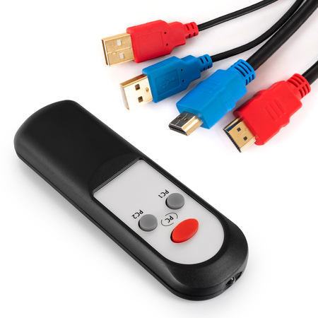 Przełącznik Switch KVM USB + HDMI 2/1 Spacetronik SPH-KVM21