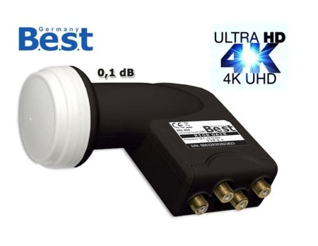 LNB Quad BEST HG 404 Ultra Schwarz 01dB - zdjęcie 2