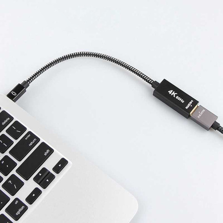 Adapter wtyk mini DisplayPort - gniazdo HDMI 4K Kabel w Oplocie SPMD-H03