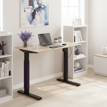 Biurko elektryczne Spacetronik SPE-152B z blatem 138×80 Dąb Sonoma - zdjęcie 2