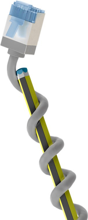 LAN Patchkabel CAT 6A EXTRA FLEX grau 7,5m - zdjęcie 2