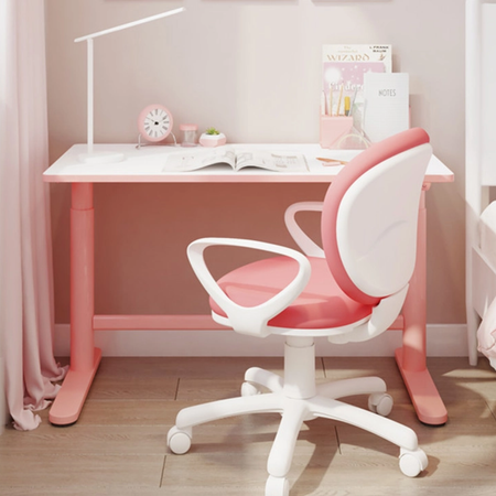 Biurko regulowane elektrycznie dla dziecka Spacetronik XD 100x50 cm (różowe) SPE-X112P - zdjęcie 2