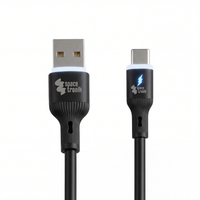 Kabel LED silikonowy  USB2.0 do USB-C 2m