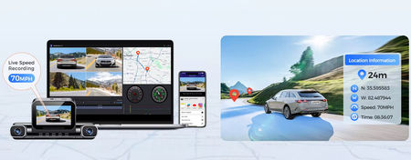 Wideorejestrator 4K 4CH WiFi GPS AZDOME M660