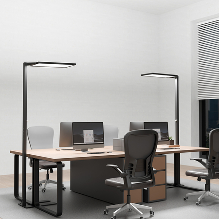 Lampa wolnostojąca biurowa LED GLOW D24 80W Czarna - zdjęcie 2