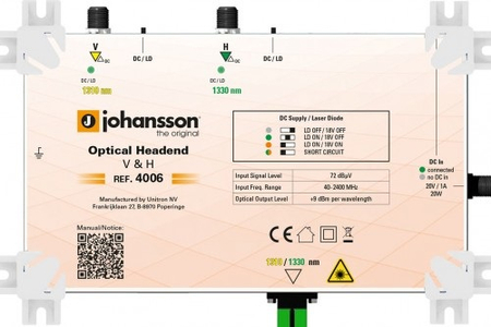 Optischer Sender Johansson 4006 / 2x RF 40 - 2400