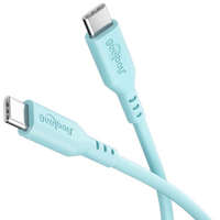 Kabel USB-C 2.0 Goobay silikonowy turkusowy 1.5m