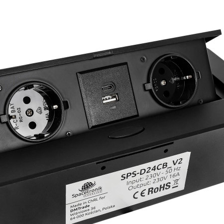Gniazdka chowane w blacie Spacetronik SPS-D24CB V2 OUTLET
