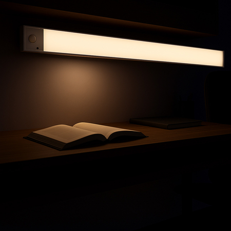 Bezprzewodowa lampa LED Czujnik ruchu 80cm Srebrna - zdjęcie 2