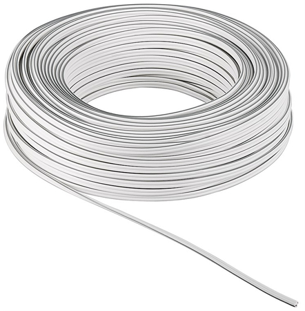 Kabel głośnikowy GOOBAY 2x1,5mm² miedziany CU biały rolka 50m