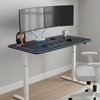 Gamingowe stanowisko Spacetronik RGB z elektryczną regulacją wysokości 120x60