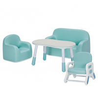 Zestaw mebli dziecięcych Spacetronik – stolik, sofa i foteliki niebieski