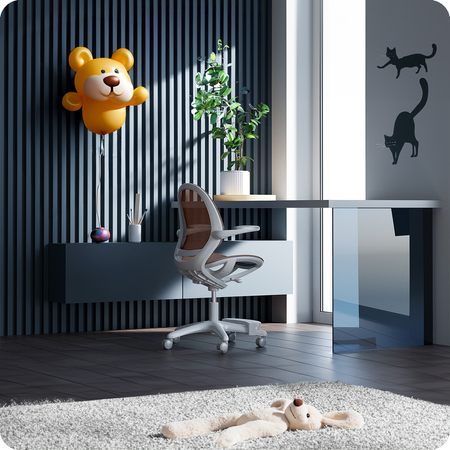 Ergonomiczne krzesło dziecięce – kremowe - Spacetronik SPC-XD03C