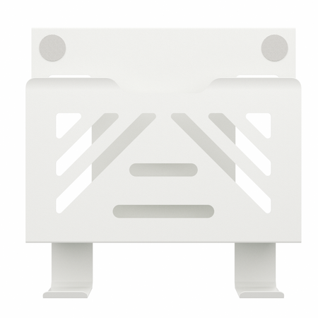 Boczny organizer do biurka na zacisk 25×25×9 cm z haczykami biały