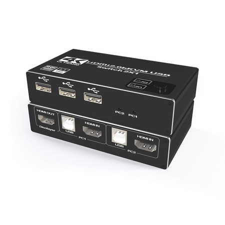 Przełącznik Switch KVM USB + HDMI 2/1 Spacetronik SPH-KVM22