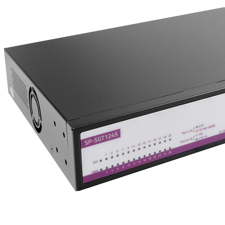 SWITCH 24 portów RJ45 2.5G port SFP 10G SP-SGT124S