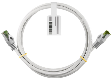 Kabel LAN Patchcord CAT 8.1 S/FTP cert. GHMT MIEDŹ biały 3m