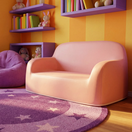 Zestaw mebli dziecięcych Spacetronik – stolik SPEX201 i sofa SPC-XD-24 różowy