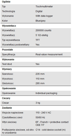 Echt-Effektivwert-USB-Tischmultimeter PeakTech 4096 - zdjęcie 2