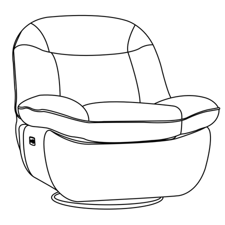 Fotel relaksacyjny regulowany elektryczny FLAX 05 z USB regulacją oparcia i podnóżka