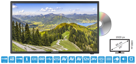 Camping TV Royal Line III 24" S2/T2/C & DVD H.265