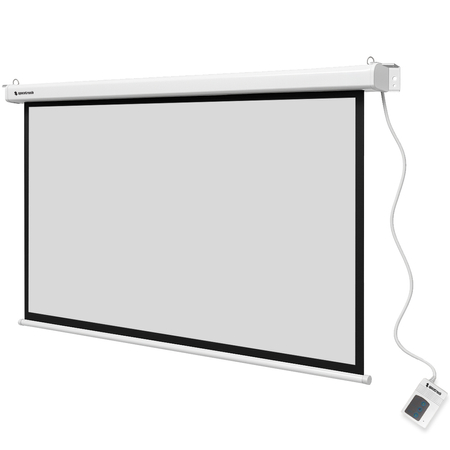 Zestaw ekran elektryczny PVC EASY VIEW uchwyt projektora transmiter i pilot