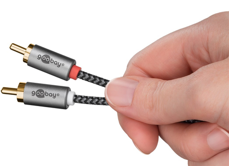 Audiokabel Klinke - 2x RCA Goobay Plus TEXTIL 5m