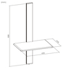 Regulowana półka ścienna srebrno-drewniana (dąb) Spacetronik SPGC21 stal 43cm