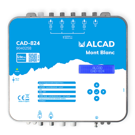 Programowalny wzmacniacz ALCAD CAD-824 4xUHF/BIII