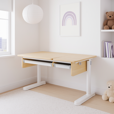 Zestaw dla dziecka: biurko regulowane Spacetronik SPEX106WL + nadstawka SPEX06WL 97 cm